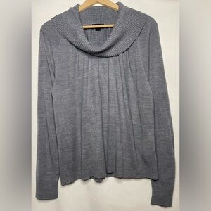 East 5th Gray Long Sleeve Cowl Neck Petite Sweater